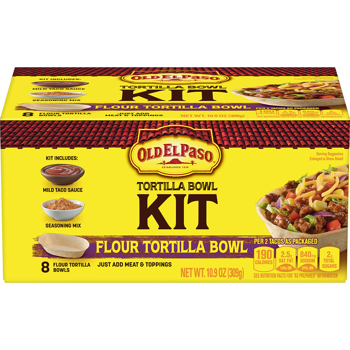 Taco Boats Dinner Kit Soft Tortilla 10 oz Box